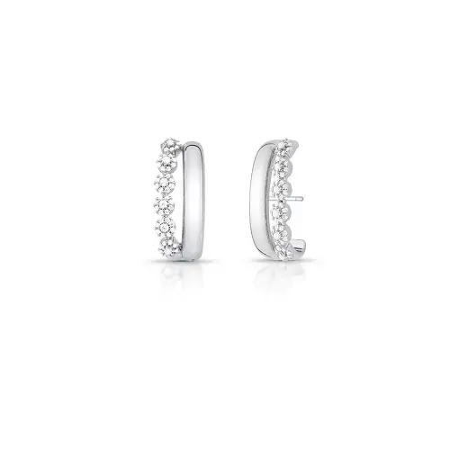 BRINCO EAR HOOK VAZADO COM ZIRCÔNIA