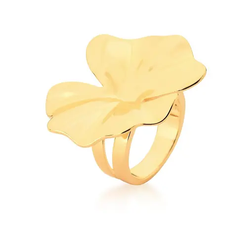 ANEL DE FLOR TEXTURIZADO LISO