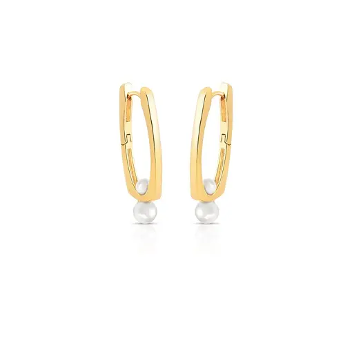 ARGOLA RETANGULAR PÉROLA SHELL