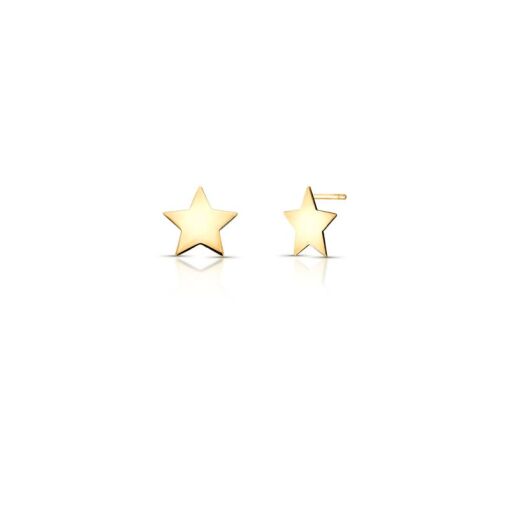 BRINCO DE ESTRELA LISO EM PRATA LISA