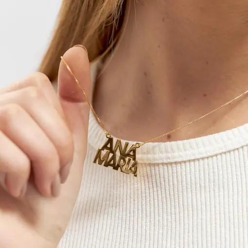 GARGANTILHA PERSONALIZADA NOME COM ATÉ 16 LETRAS