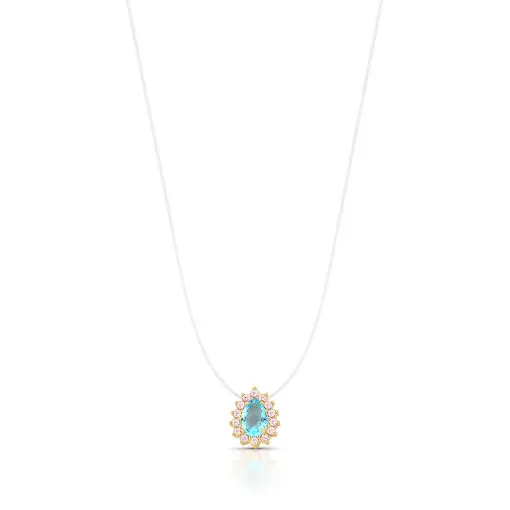 CHOKER COM PINGENTE DE GOTA EM FIO DE NYLON