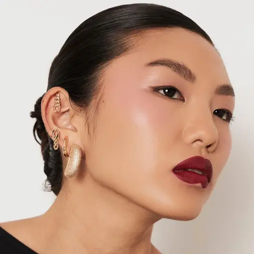 BRINCO EM ELOS GROUMET BANHADO A OURO