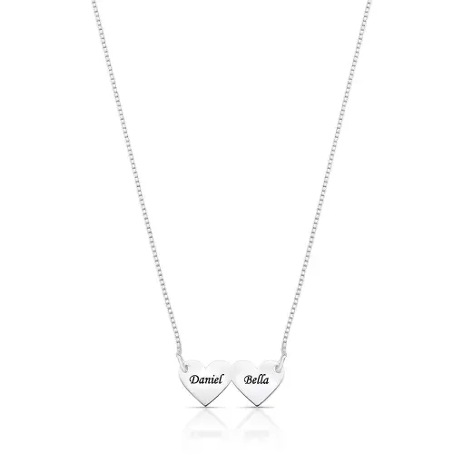 GARGANTILHA CORAÇÃO PERSONALIZADA COM 2 NOMES