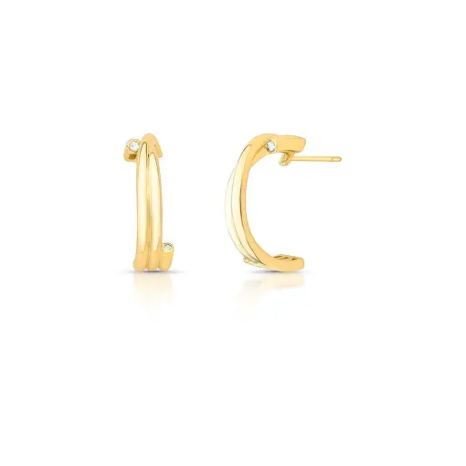 MEIA ARGOLA TEXTURIZADA COM ZIRCÔNIAS