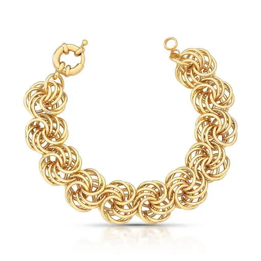 PULSEIRA COM ELOS REDONDOS VAZADOS