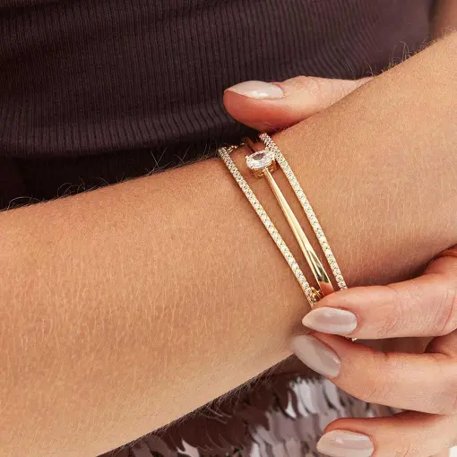 BRACELETE ALGEMA REDONDO COM ZIRCÔNIAS