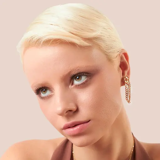BRINCO EAR LINE SEGUNDO FURO ELOS GROUMET BANHADO A OURO