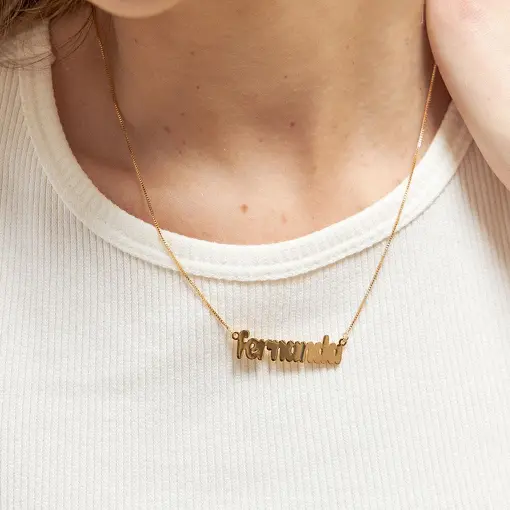 GARGANTILHA PERSONALIZADA NOME COM ATÉ 9 LETRAS