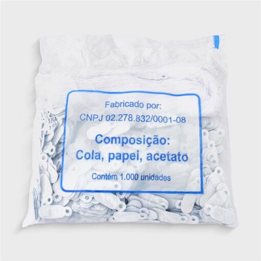 ETIQUETA PAPEL BRANCO COM LINHA PASSADA 1000 UNIDADES