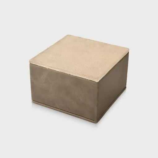 EXPOSITOR EM VELUDO BELGA CINZA CUBO M