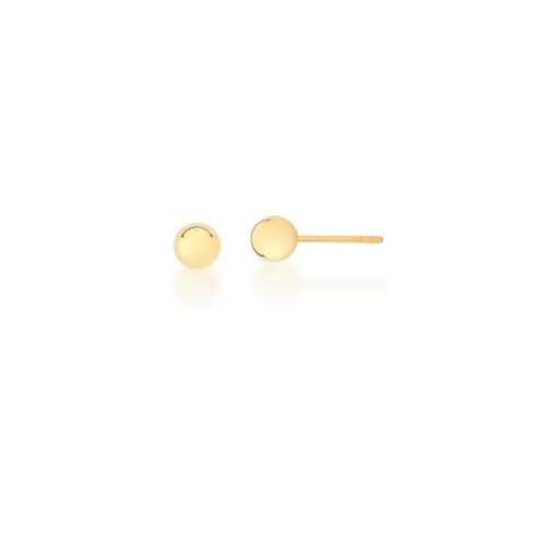 BRINCO BOLA LISA BANHADO A OURO