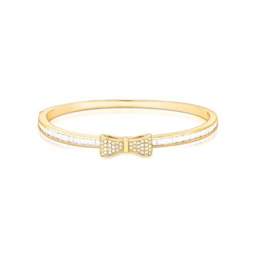 BRACELETE DE LAÇO COM CRISTAIS QUADRADOS E ZIRCÔNIAS