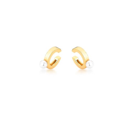 PIERCING DE ORELHA COM PÉROLA SHELL