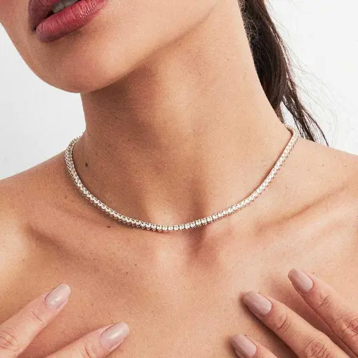 COLAR RIVIERA COM CRISTAIS REDONDOS