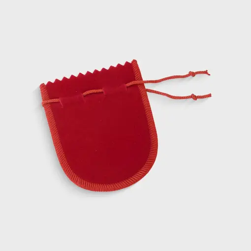 SAQUINHO DE VELUDO PEQUENO - VERMELHO COM 25 UNIDADES