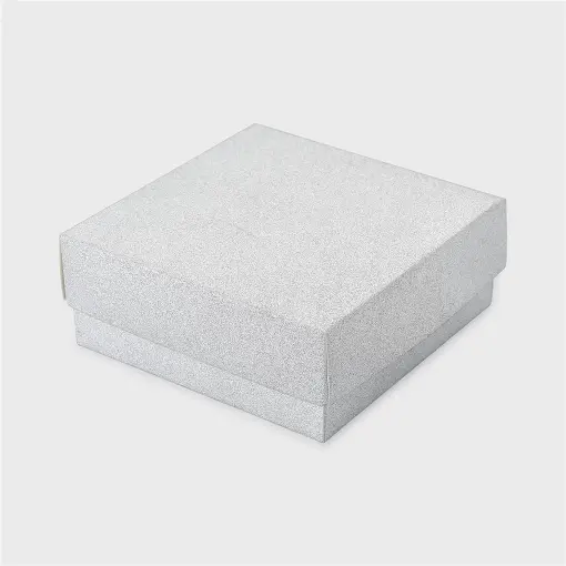 EMBALAGEM DE PAPEL  PRATA/ GLITTER COM 10 UNIDADES