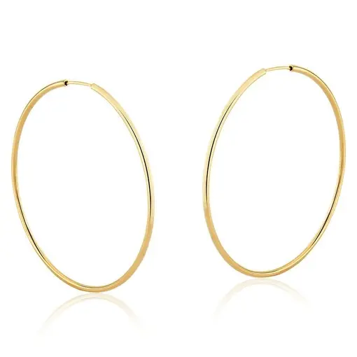 ARGOLA LISA BANHADA A OURO