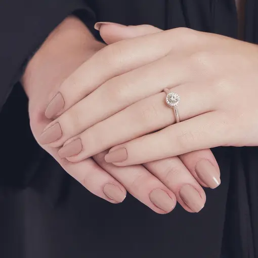 ANEL PEDRA MOISSANITE 5MM PRATA RODINADA