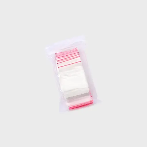 SAQUINHO PLASTICO DE TARJA COM 100 UNIDADES 4X5.5CM