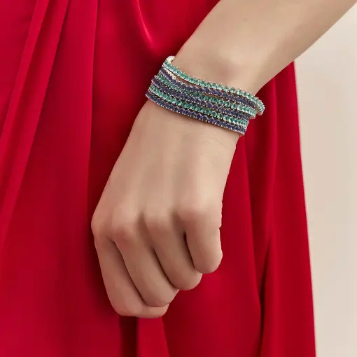 PULSEIRA RIVIERA COM CRISTAIS REDONDOS