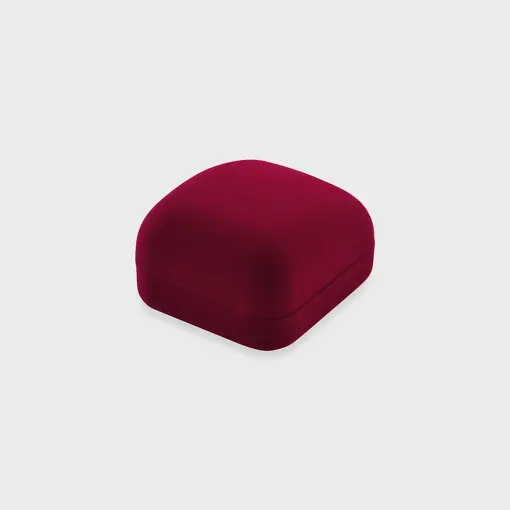 CAIXA QUADRADA PARA CONJUNTO EM VELUDO VERMELHO