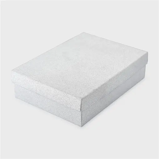 EMBALAGEM DE PAPEL PRATA/ GLITTER COM 4 UNIDADES