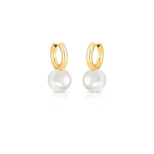 ARGOLA REDONDA COM PÉROLA SHELL