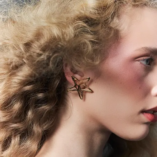 BRINCO ESTRELA DO MAR VAZADO CURVO