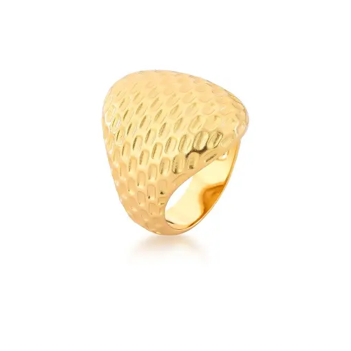 ANEL OVAL TEXTURIZADO ACETINADO