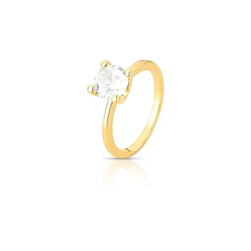 ANEL SOLITÁRIO COM CRISTAL REDONDO