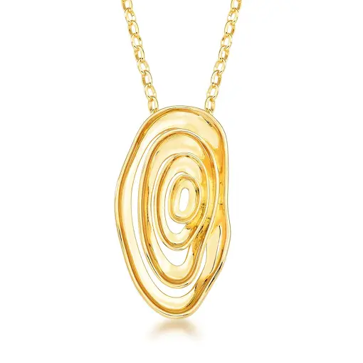 COLAR COM PINGENTE OVAL VAZADO