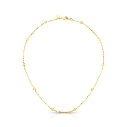 COLAR EM ELOS VAZADOS E COM ESFERAS LISAS