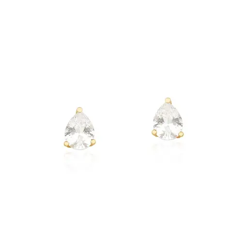 CONJUNTO BRINCO E COLAR COM PINGENTE DE GOTA EM CRISTAL