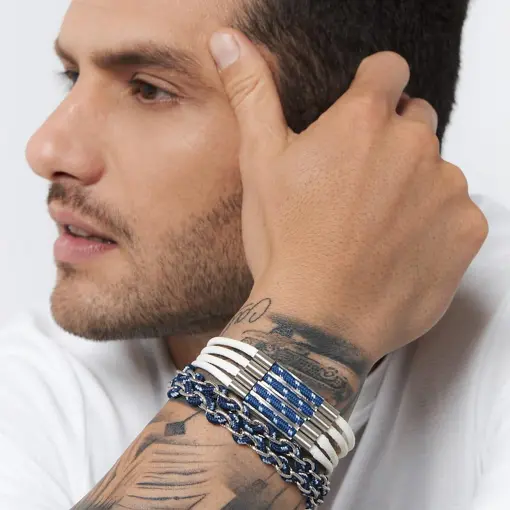 PULSEIRA DUAS VOLTAS FIO ENCERADO EM AÇO