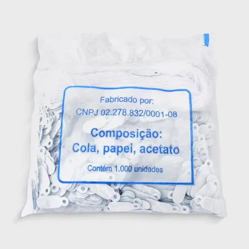 ETIQUETA PAPEL BRANCO COM LINHA PASSADA 1000 UNIDADES