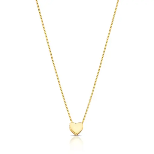 COLAR COM PINGENTE DE CORAÇÃO LISO