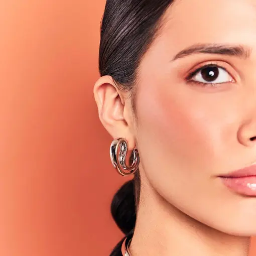 MEIA ARGOLA LISA CURVA VAZADA