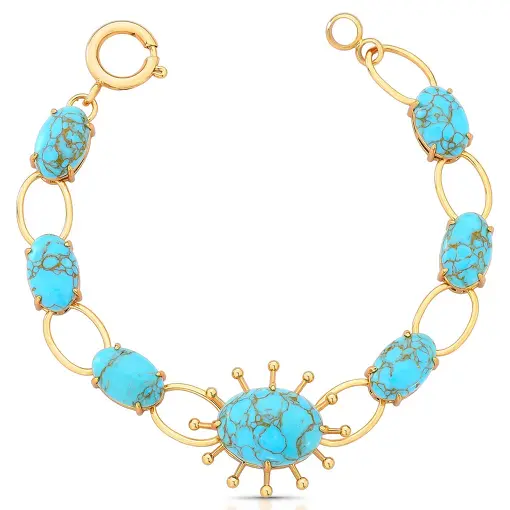 PULSEIRA COM PEDRAS RECONSTITUÍDAS E ESFERAS