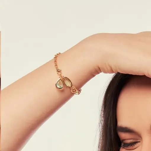 PULSEIRA MALEÁVEL COM CRISTAIS GEOMÉTRICOS