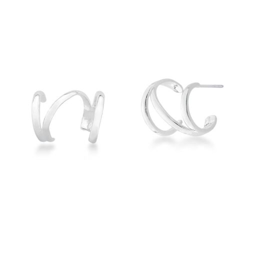 BRINCO EAR CUFF CURVO LISO PRATA LISA