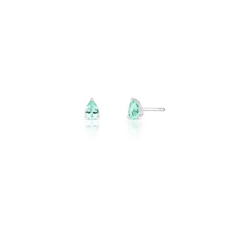 BRINCO COM CRISTAL DE GOTA PONTO DE LUZ PRATA RODINADA