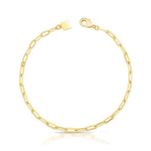 PULSEIRA COM ELOS RETANGULARES LISOS