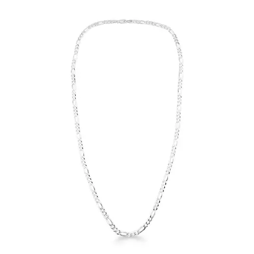 CORRENTE EM MALHA GROUMET 3X1 PRATA LISA