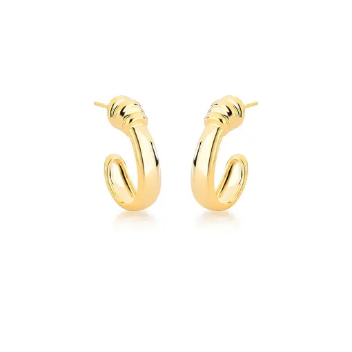 MEIA ARGOLA CURVA COM DETALHE TRABALHADO