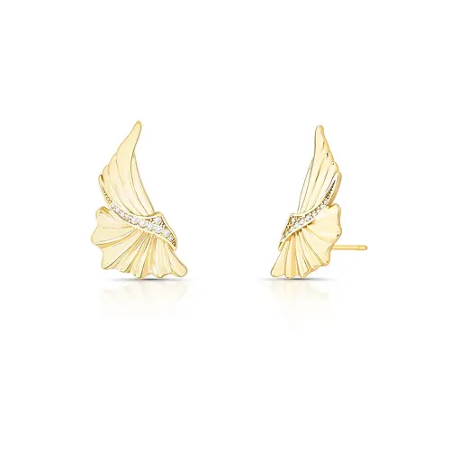 BRINCO EAR CUFF DE ASA TRABALHADO COM ZIRCÔNIAS