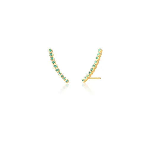 BRINCO EAR CUFF COM CRISTAIS REDONDOS