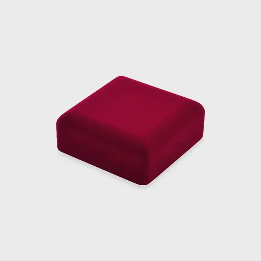 CAIXA QUADRADA PARA CONJUNTO VELUDO VERMELHO