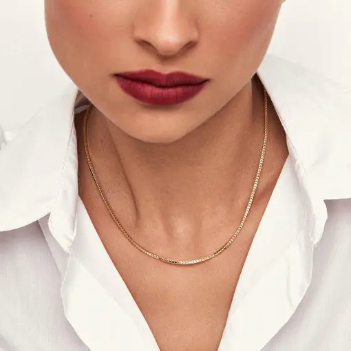 CORRENTE EM MALHA DE ELOS QUADRADOS LISOS