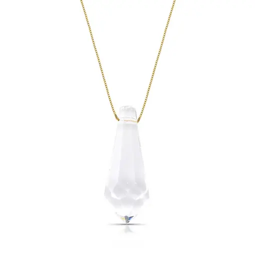 COLAR COM PINGENTE DE GOTA FACETADO EM CRISTAL